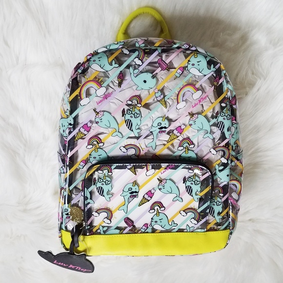 betsey johnson clear backpack
